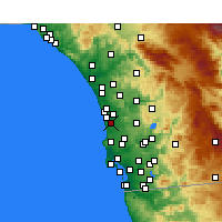 Nearby Forecast Locations - Del Mar - Map