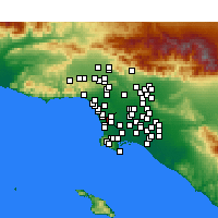 Nearby Forecast Locations - Hawthorne - Map