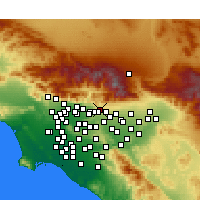 Nearby Forecast Locations - La Verne - Map