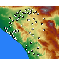 Nearby Forecast Locations - Lake Elsinore - Map