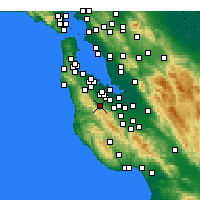 Nearby Forecast Locations - Portola Valley - Map
