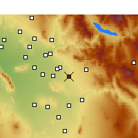 Nearby Forecast Locations - Queen Creek - Map