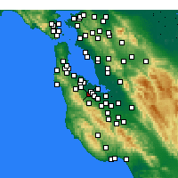 Nearby Forecast Locations - Redwood City - Map