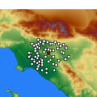 Nearby Forecast Locations - Rowland Heights - Map