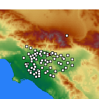 Nearby Forecast Locations - San Dimas - Map