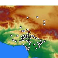 Nearby Forecast Locations - Santa Clarita - Map