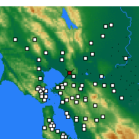 Nearby Forecast Locations - Vallejo - Map