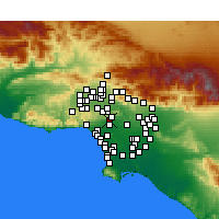Nearby Forecast Locations - West Hollywood - Map