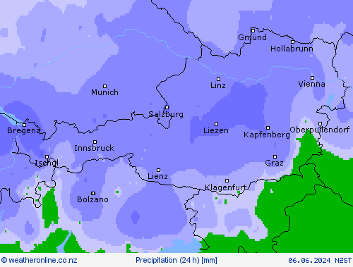 Precipitation (24 h) Forecast maps