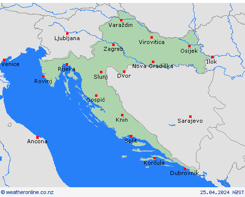  Croatia Europe Forecast maps