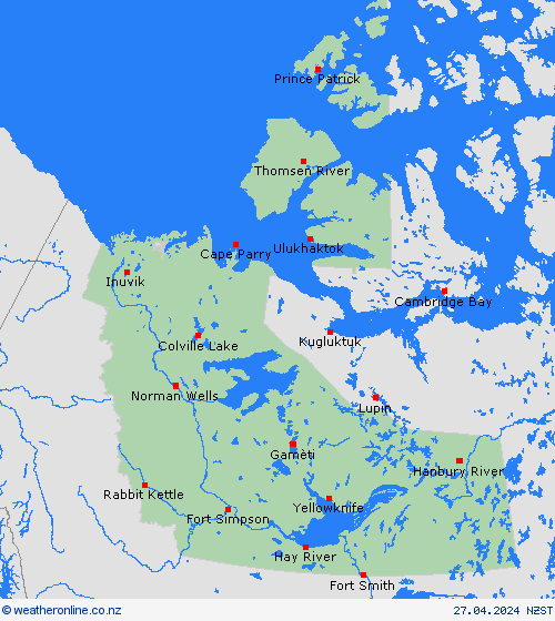  Northwest Territories North America Forecast maps