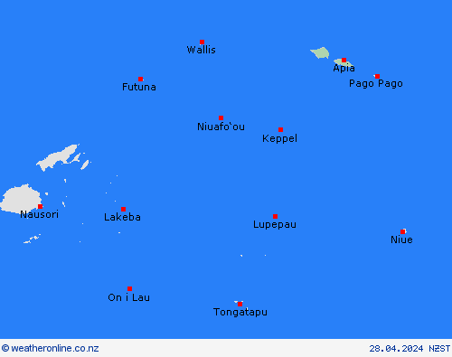  Samoa Pacific Forecast maps