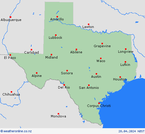  Texas North America Forecast maps