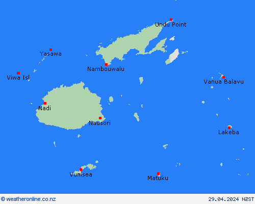  Fiji Pacific Forecast maps