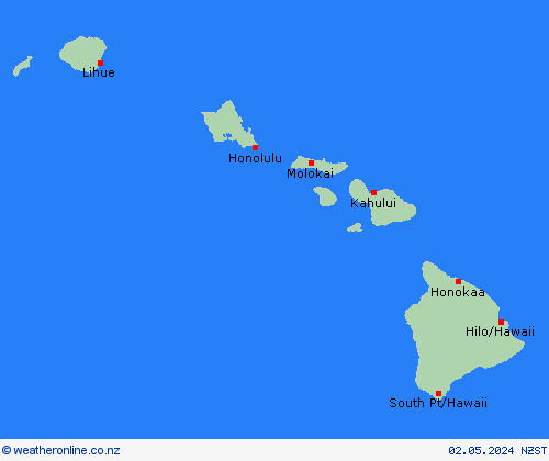  Hawaii North America Forecast maps