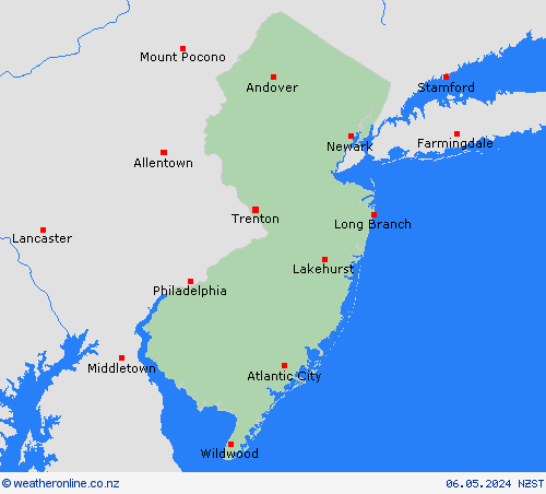  New Jersey North America Forecast maps