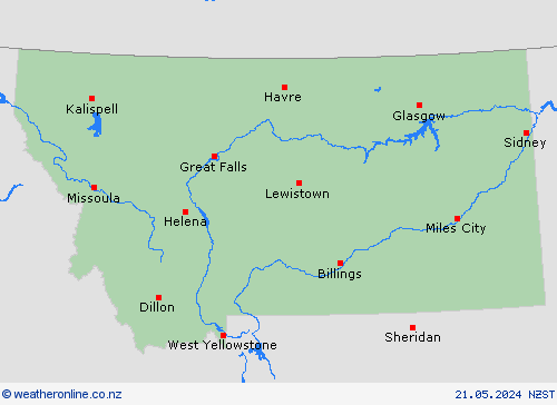  Montana North America Forecast maps