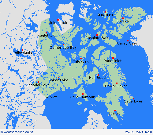  Nunavut North America Forecast maps