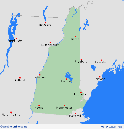  New Hampshire North America Forecast maps