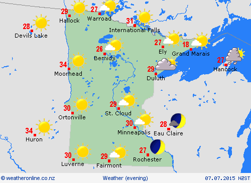 overview Minnesota North America Forecast maps
