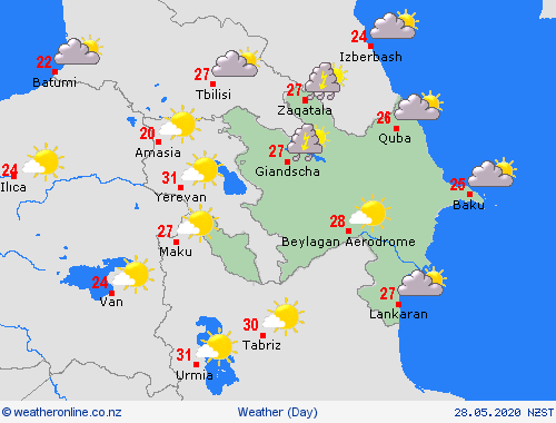 overview Azerbaijan Asia Forecast maps