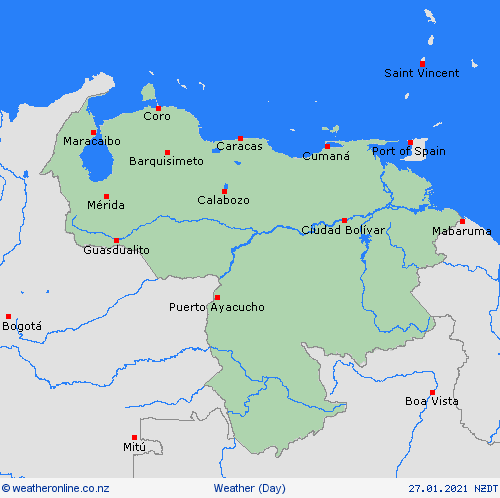 overview Venezuela South America Forecast maps