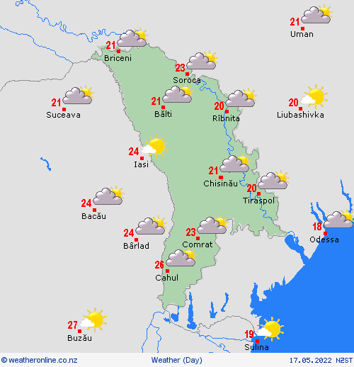 overview Moldova Europe Forecast maps