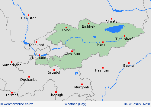overview Kyrgyzstan Asia Forecast maps