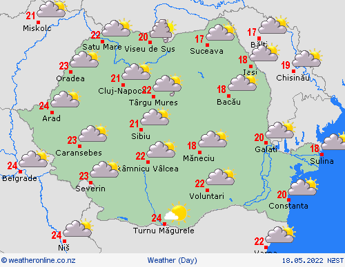 overview Romania Europe Forecast maps