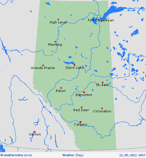 overview Alberta North America Forecast maps