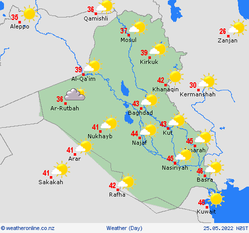 overview Iraq Asia Forecast maps