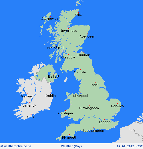 overview UK Europe Forecast maps