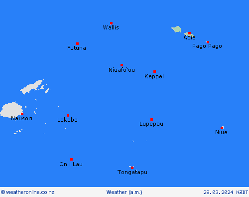 overview Samoa Pacific Forecast maps