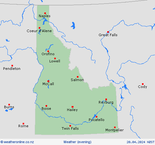 overview Idaho North America Forecast maps