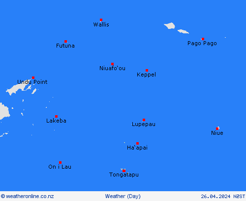 overview Tonga Islands Pacific Forecast maps