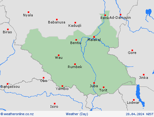 overview South Sudan Africa Forecast maps