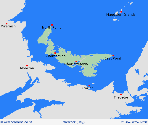 overview Prince Edward Island North America Forecast maps