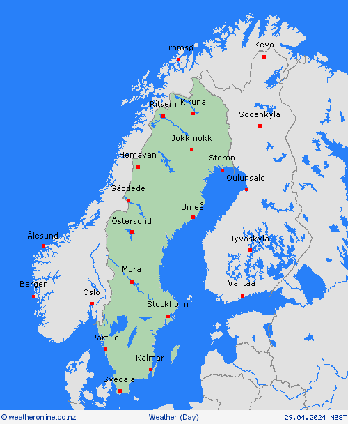 overview Sweden Europe Forecast maps