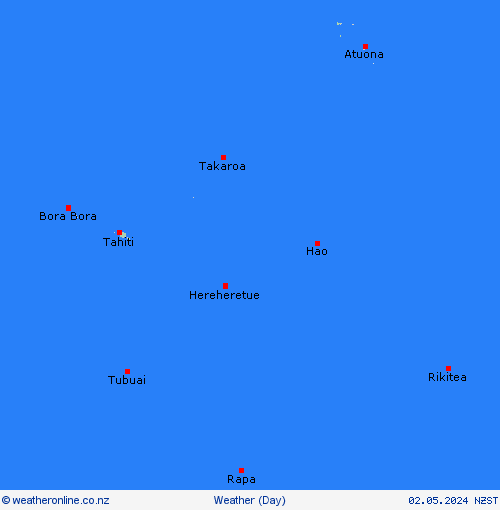 overview French Polynesia Pacific Forecast maps