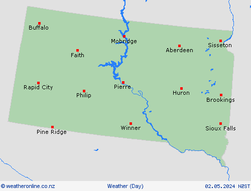 overview South Dakota North America Forecast maps