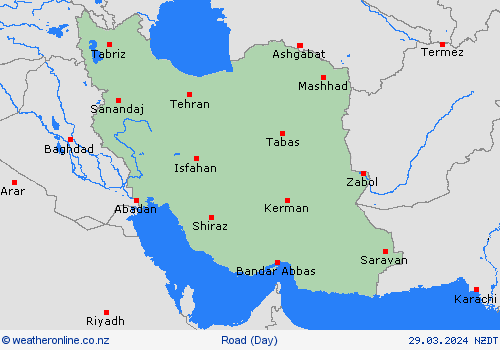 road conditions Iran Asia Forecast maps