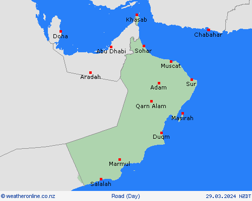 road conditions Oman Asia Forecast maps
