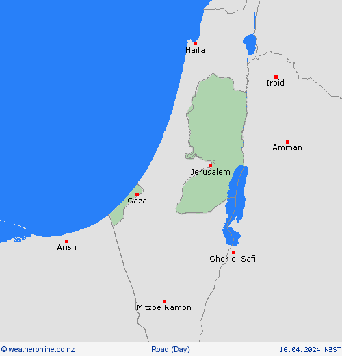 road conditions Palestine Asia Forecast maps