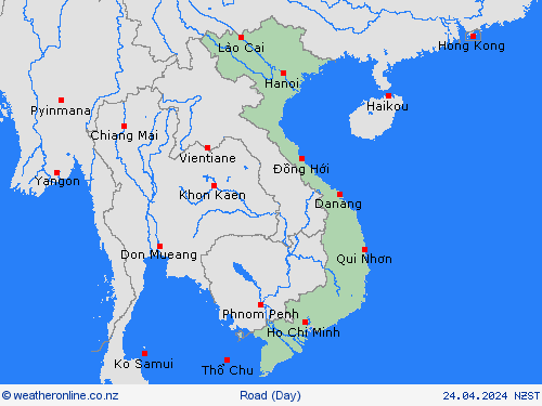 road conditions Vietnam Asia Forecast maps