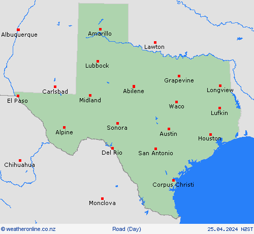 road conditions Texas North America Forecast maps