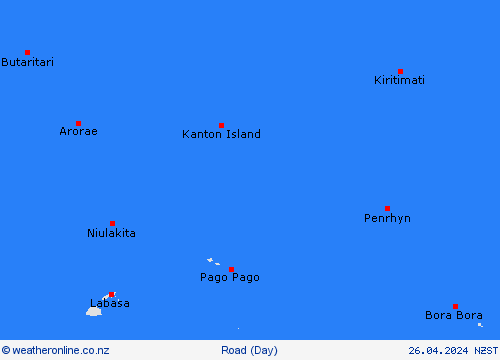 road conditions Kiribati Pacific Forecast maps