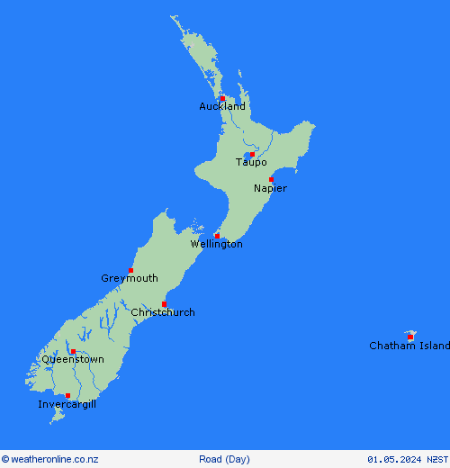 road conditions New Zealand New Zealand Forecast maps