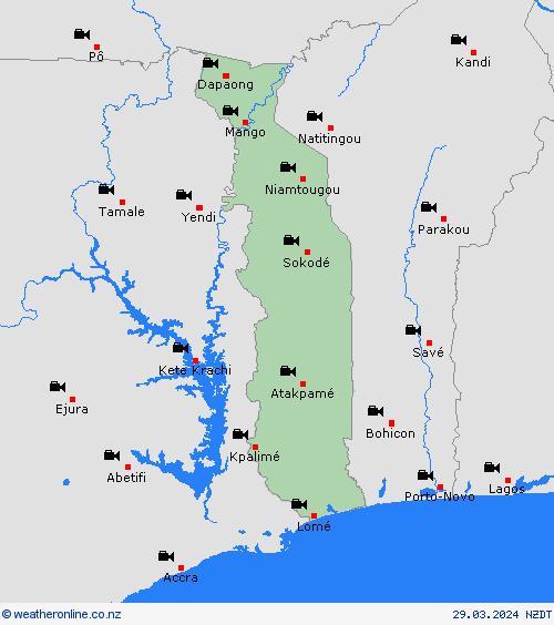 webcam Togo Africa Forecast maps