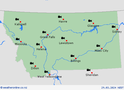 webcam Montana North America Forecast maps