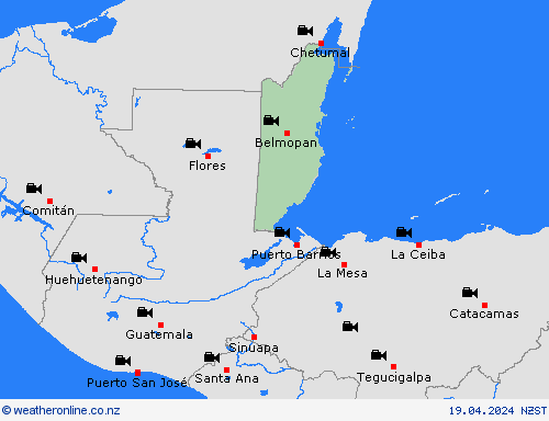 webcam Belize Central America Forecast maps